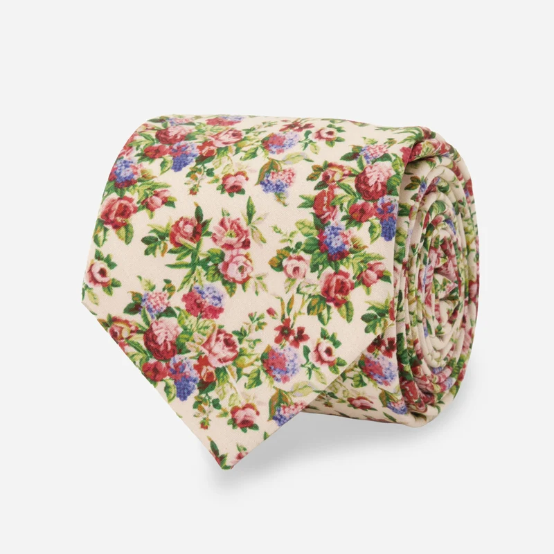 Laura Ashley x The Tie Bar Pembrey Floral Light Pink Tie