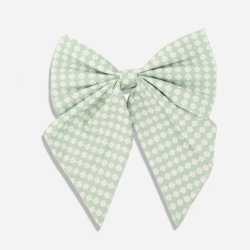 Laura Ashley x The Tie Bar Humble Daisy Sage Green Relaxed Bow Tie