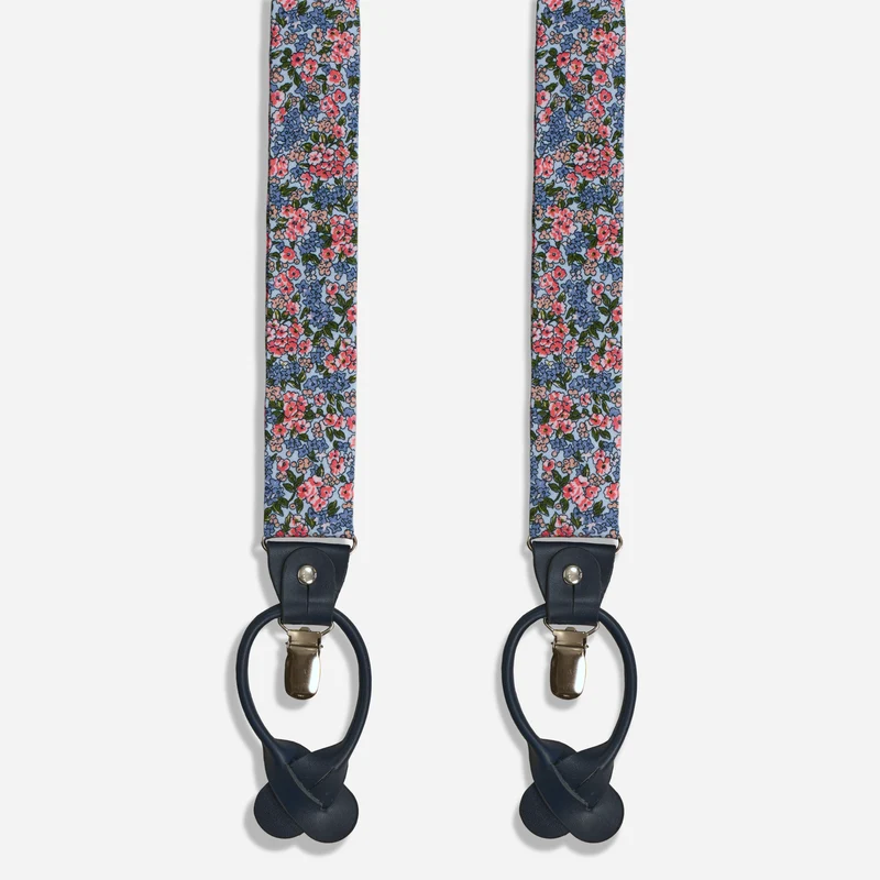 Laura Ashley x The Tie Bar Northop Bloom Light Blue Suspender