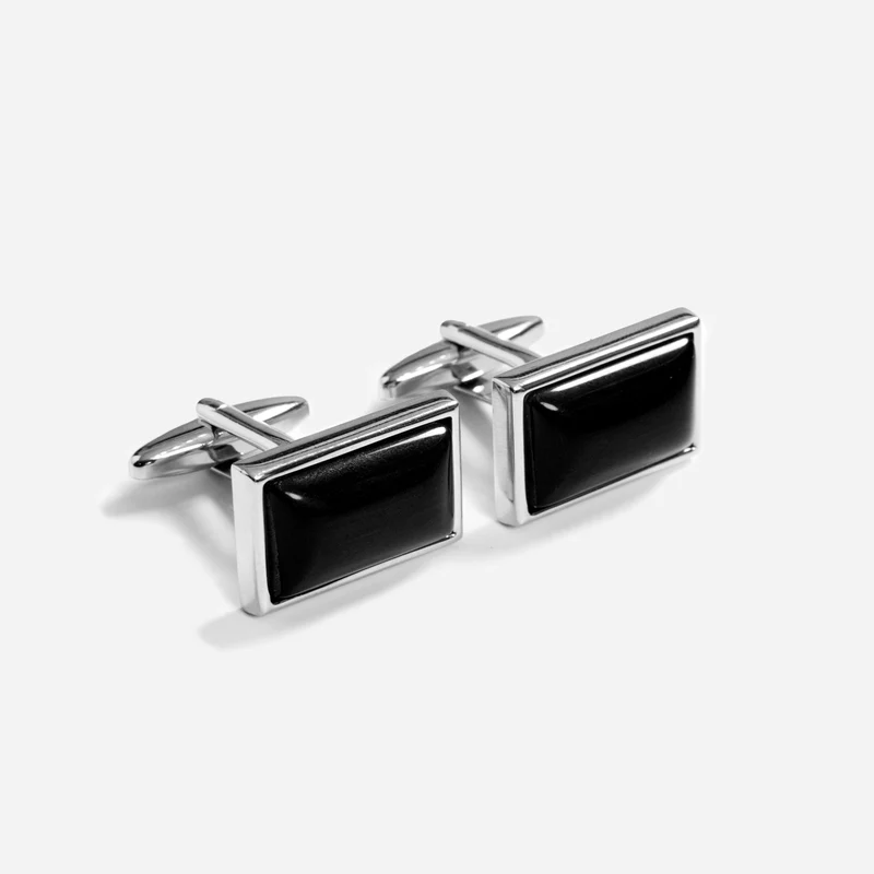 Rectangular Onyx Black Cufflinks
