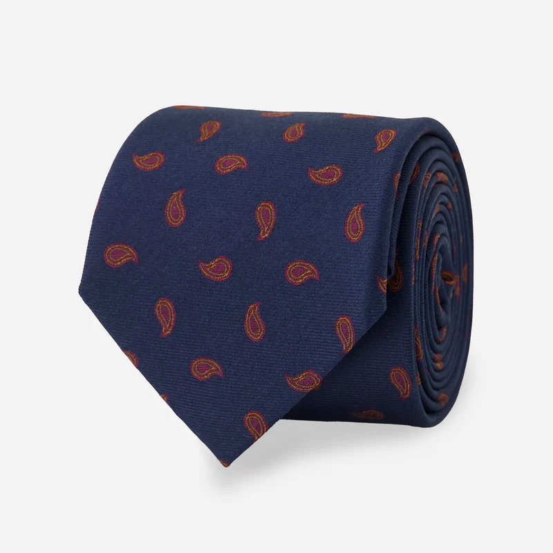 Paisley Prep Navy Tie