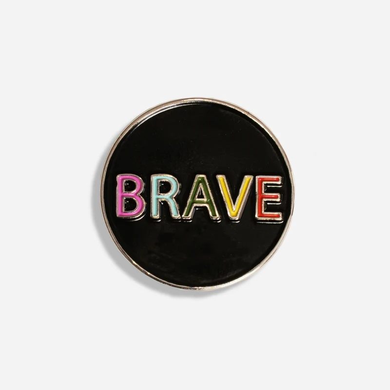 A Braver Chicago Logo Black Lapel Pin