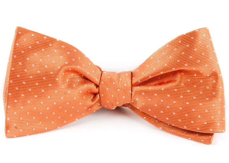 Mini Dots Tangerine Bow Tie