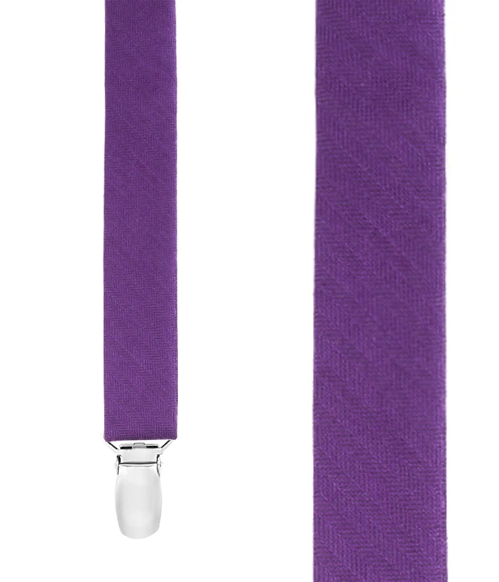 Astute Solid Plum Suspender