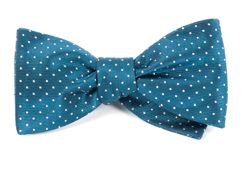Mini Dots Teal Bow Tie
