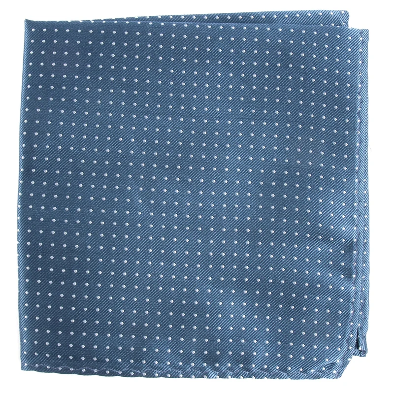 Mini Dots Whale Blue Pocket Square