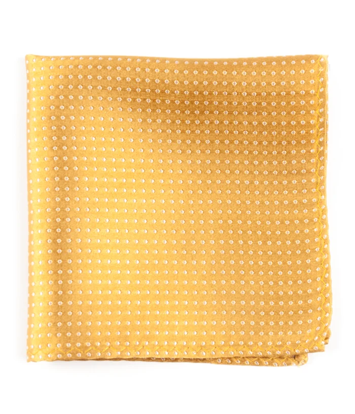 Pindot Gold Pocket Square