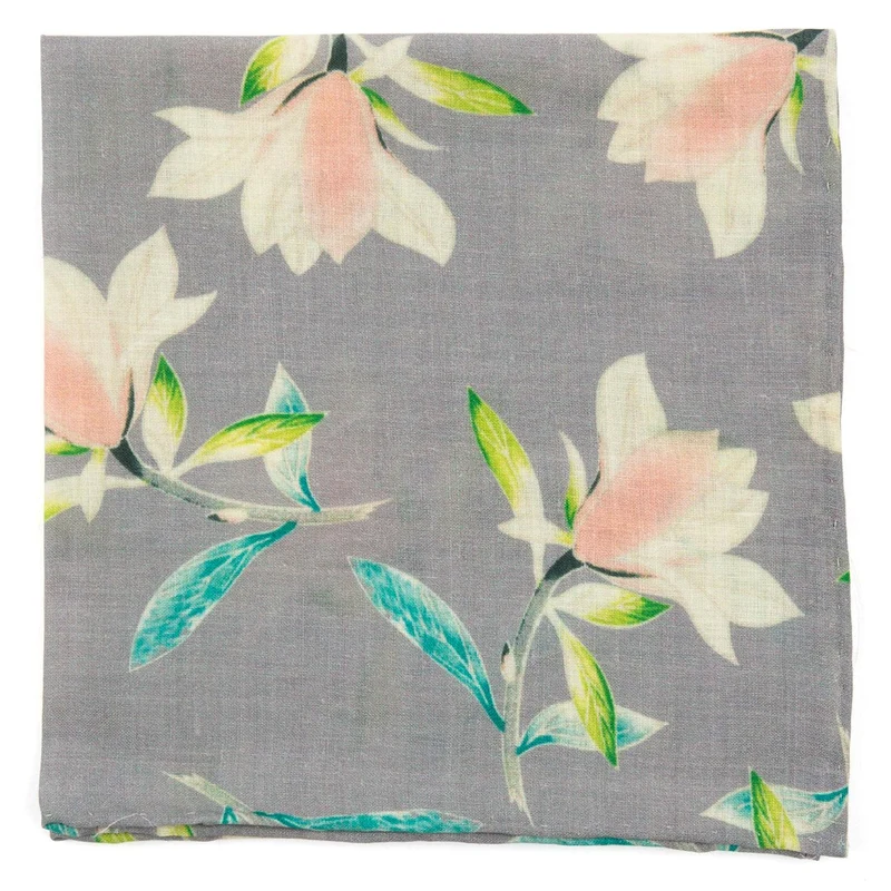Mumu - Lily Showers Soft Steel Pocket Square