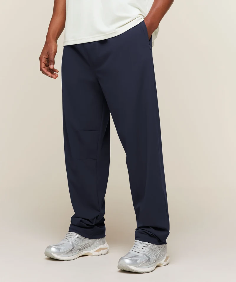 Gymshark Campus Crest Oversized Woven Pant - Heavy Blue