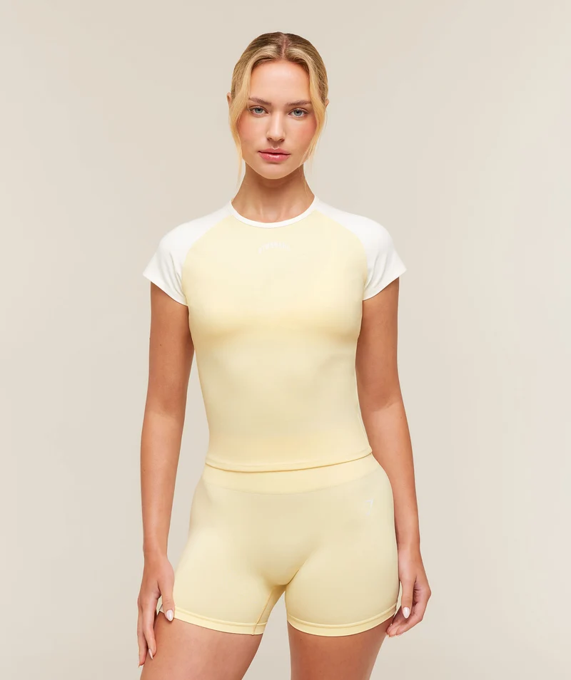 Gymshark Training Campus T-Shirt - Butter Yellow/Soft White