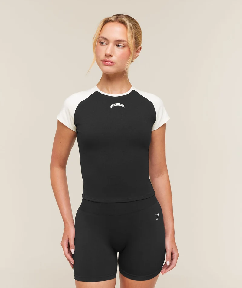 Gymshark Training Campus T-Shirt - Black/Soft White