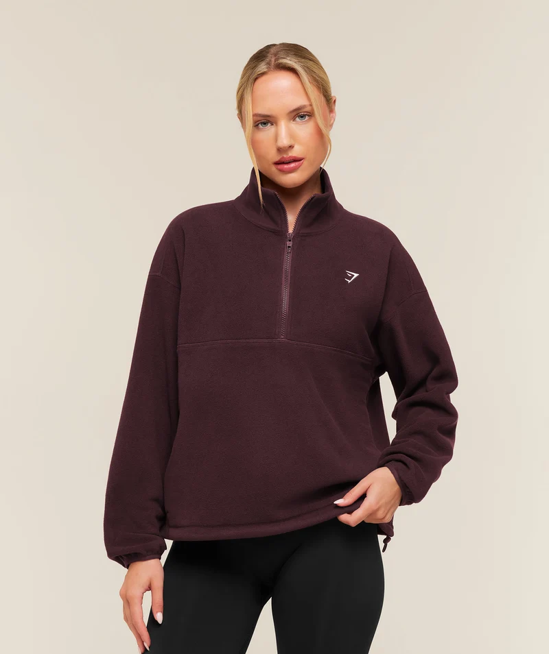 Gymshark Polar Fleece 1/4 Zip - Cherry Purple