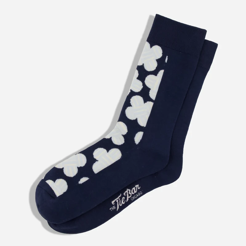 Lotta Jansdotter x The Tie Bar Hatch Floral Navy Dress Socks