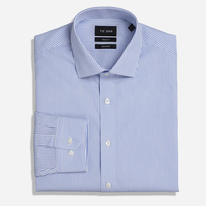 Pinpoint Stripe Classic Blue Non-Iron Dress Shirt
