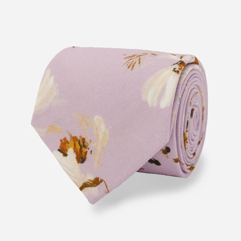 Kelly Ventura x The Tie Bar Petal Palette Floral Lavender Tie