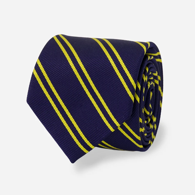 Alma Mater Heritage The Big House Repp Stripe Midnight Navy Tie