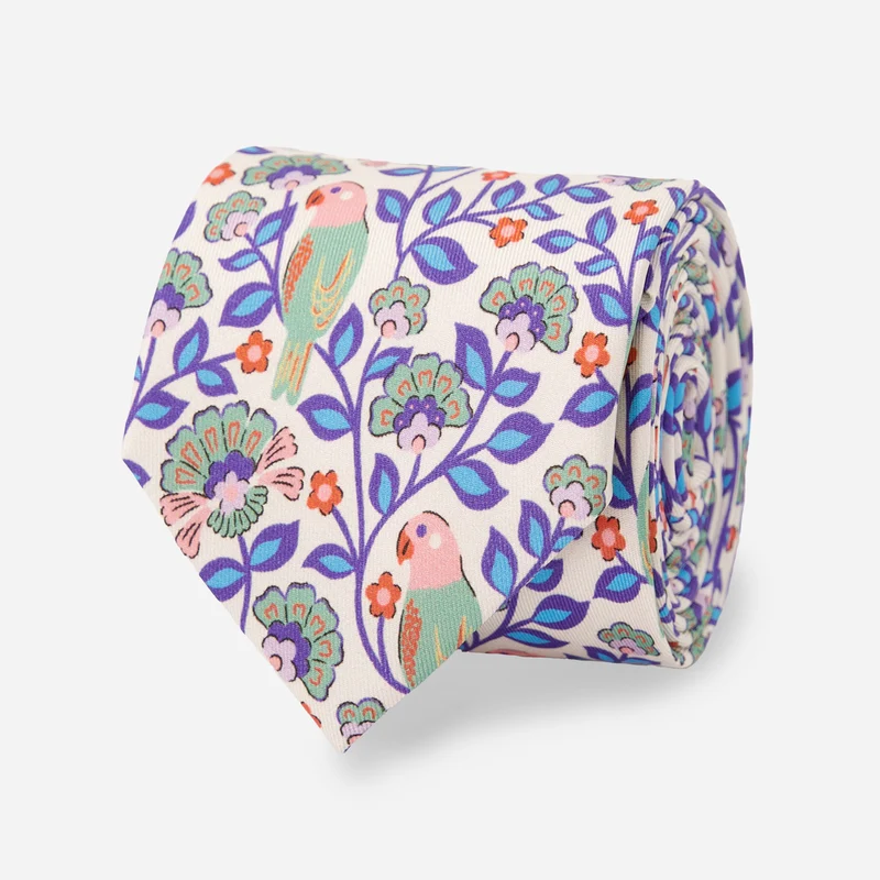 Bikini Sous La Pluie x The Tie Bar Parrot Perch White Tie