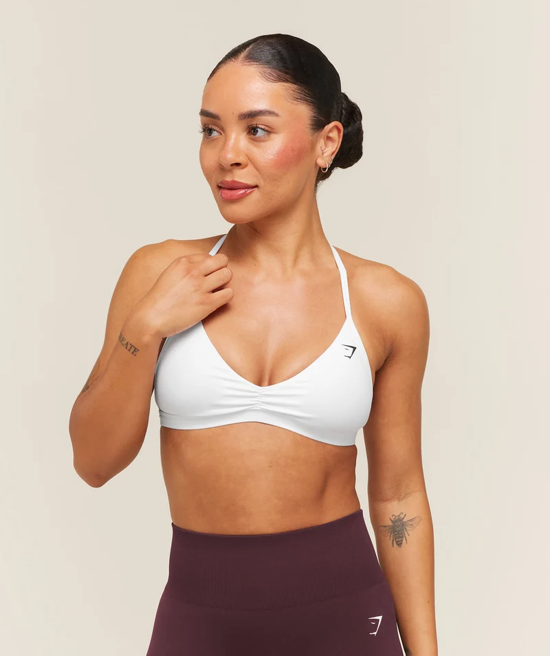 Gymshark Minimal Sports Bra 2.0 - White