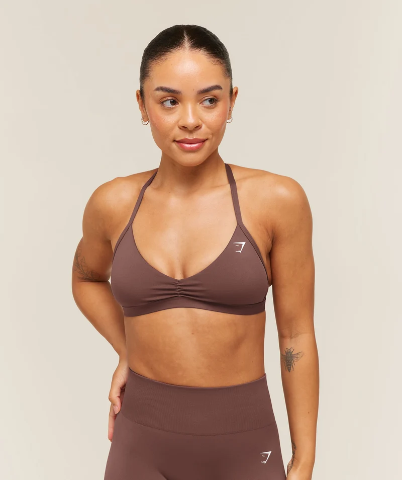 Gymshark Minimal Sports Bra 2.0 - Espresso Brown