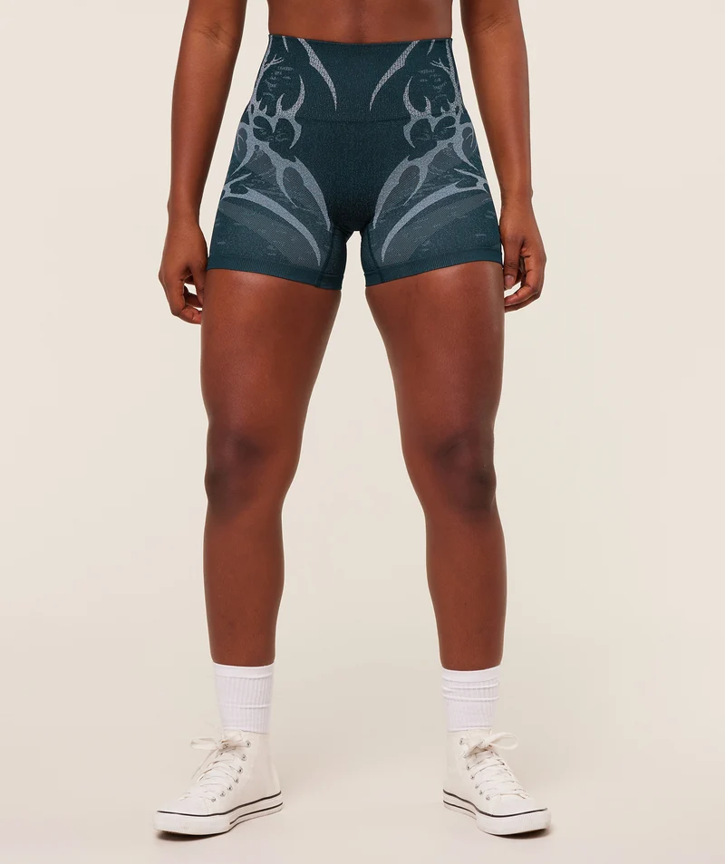 Gymshark Storm Seamless Shorts - Deep Petrol Blue/Smoke Blue