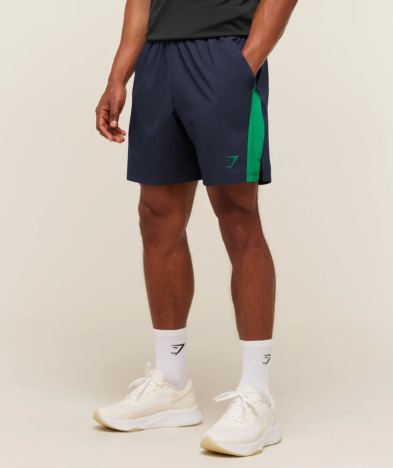 Gymshark Sport 7" Shorts - Heavy Blue/Track Green