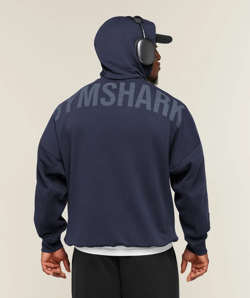 Gymshark Power Oversized Hoodie - Heavy Blue/Shadow Blue