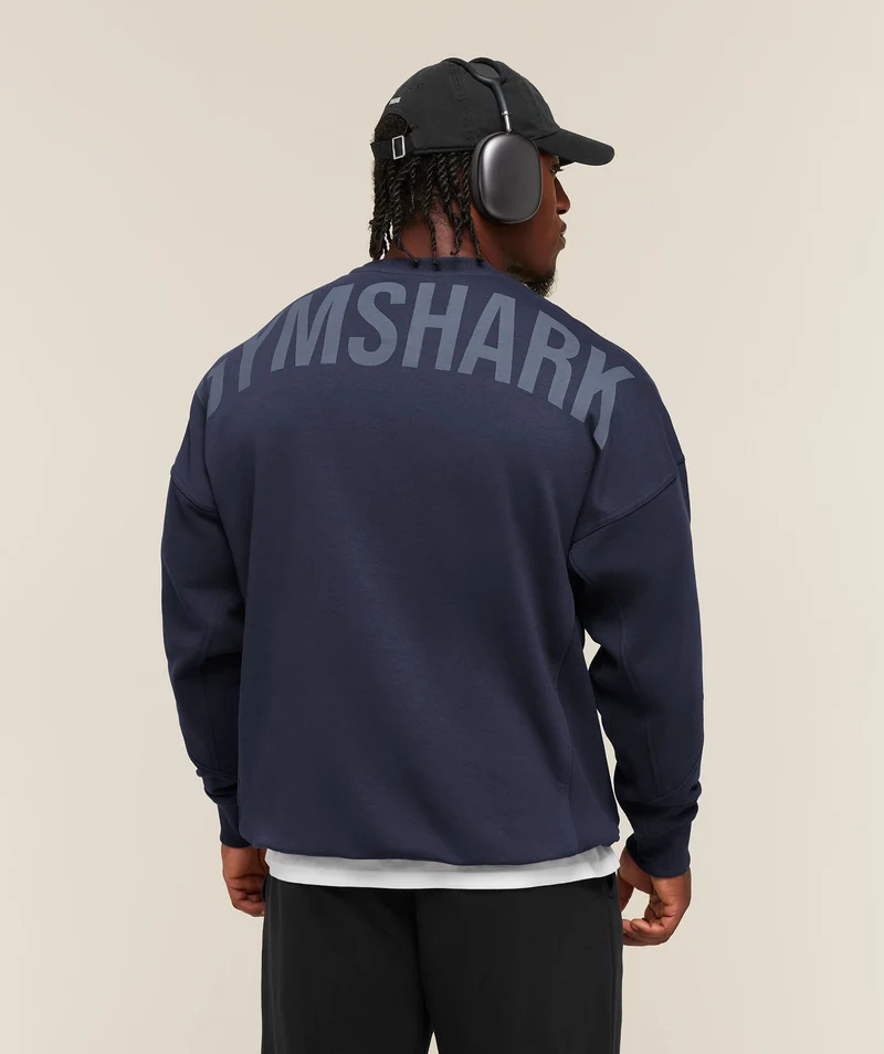 Gymshark Power Crew - Heavy Blue/Shadow Blue