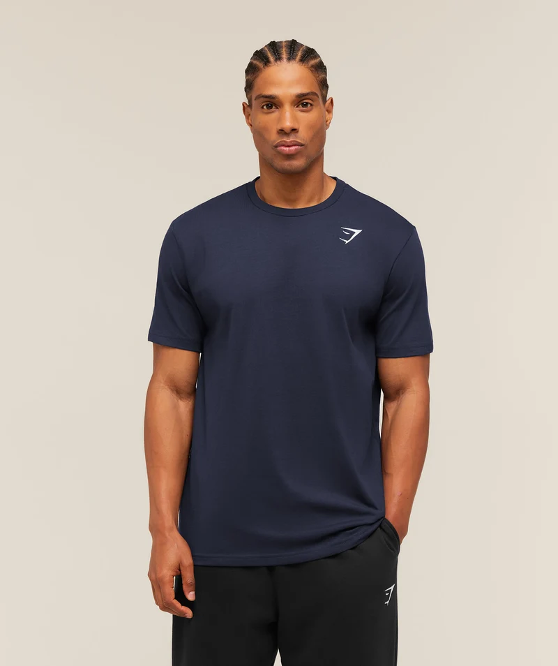 Gymshark Crest T-Shirt - Heavy Blue