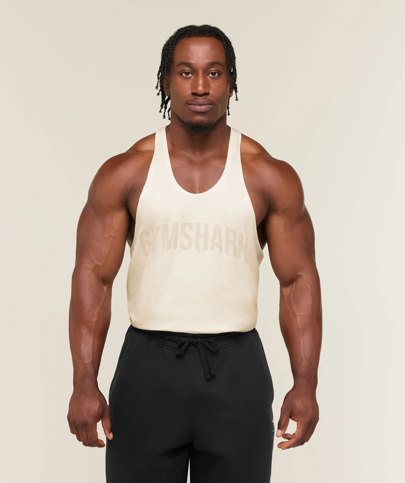 Gymshark Power Stringer - Bros Chalk Marl