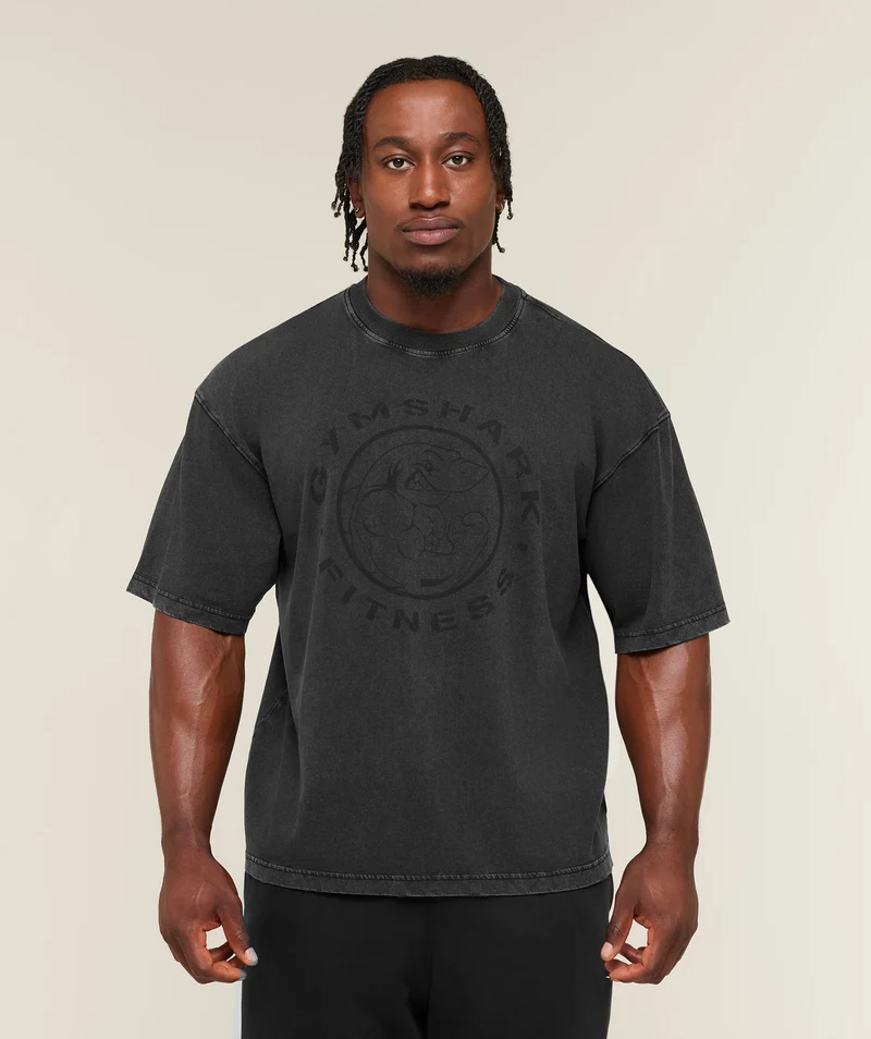 Gymshark Vintage Legacy T-Shirt - Black/Wash