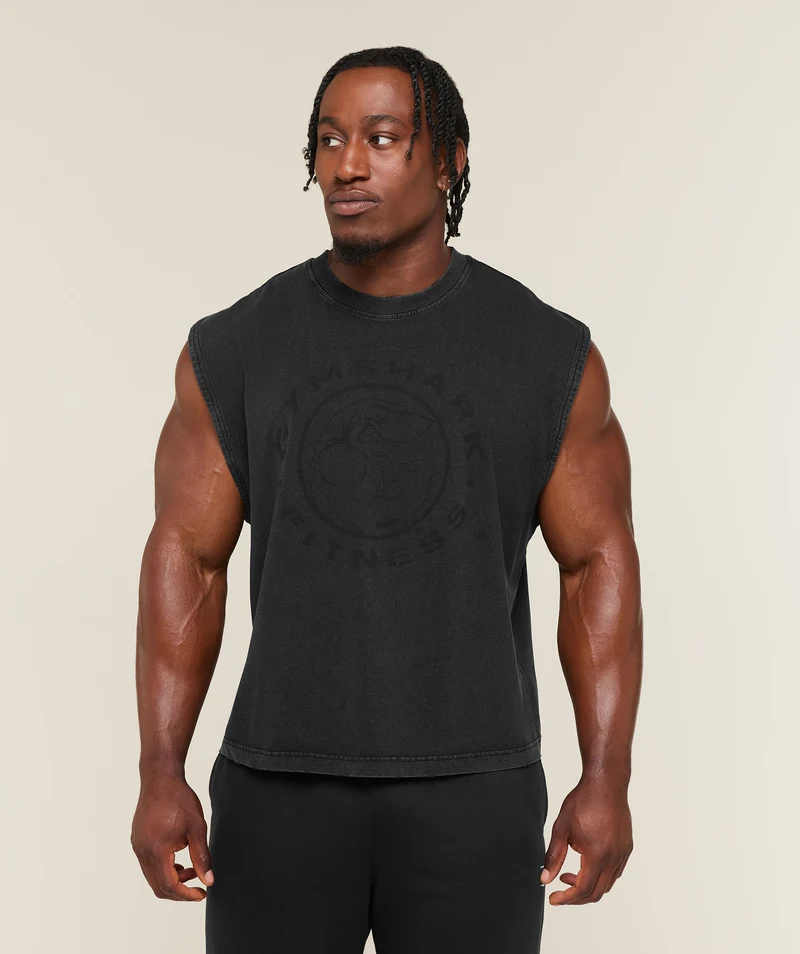 Gymshark Vintage Legacy Tank - Black/Wash