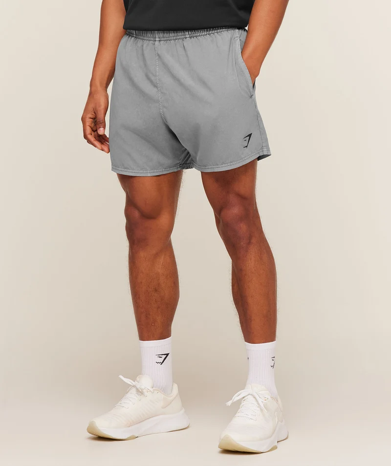 Gymshark Washed Pastels Shorts - Black/Wash