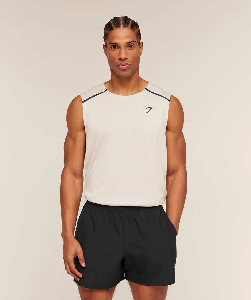 Gymshark Arrival Contrast Tank - Tinted White/Pebble Grey