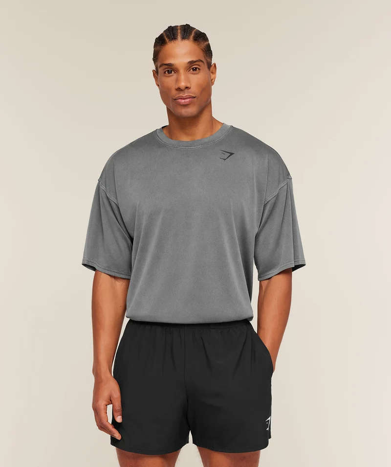 Gymshark Washed Pastels T-Shirt - Black/Wash