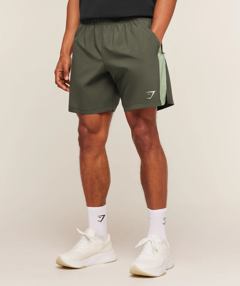 Gymshark Sport 7" Shorts - Strength Green/Haze Green