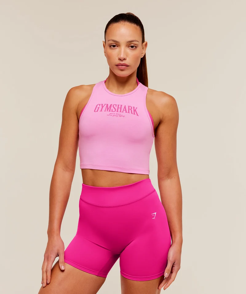 Gymshark Graphic Midi Tank - Focus Pink