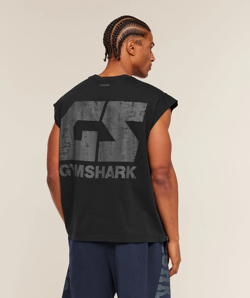 Gymshark Accent Capped Sleeve T-Shirt - Black