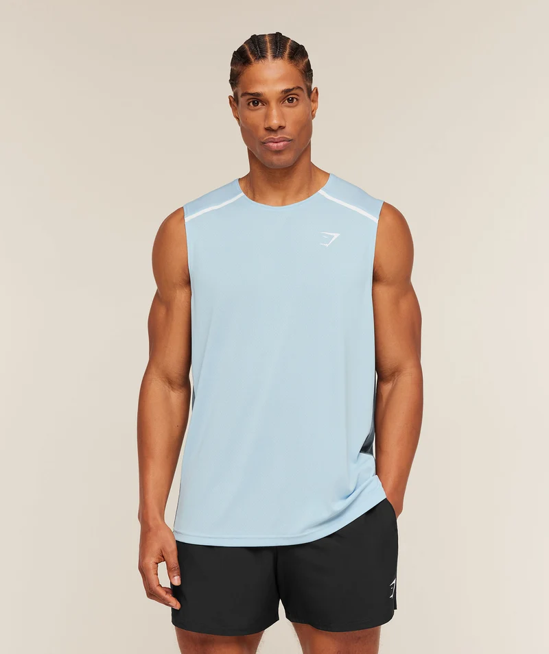 Gymshark Arrival Contrast Tank - Chilled Blue/Iron Blue