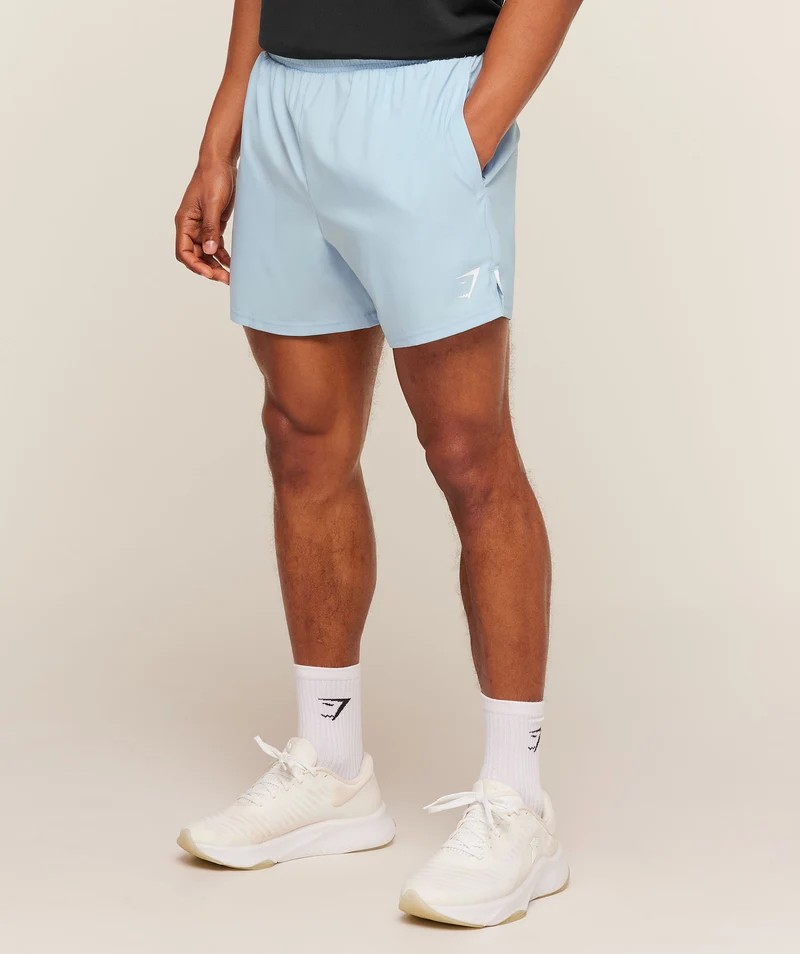 Gymshark Arrival Contrast Shorts - Chilled Blue/White