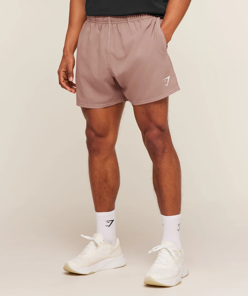 Gymshark Washed Pastels Shorts - Taupe Brown/Wash