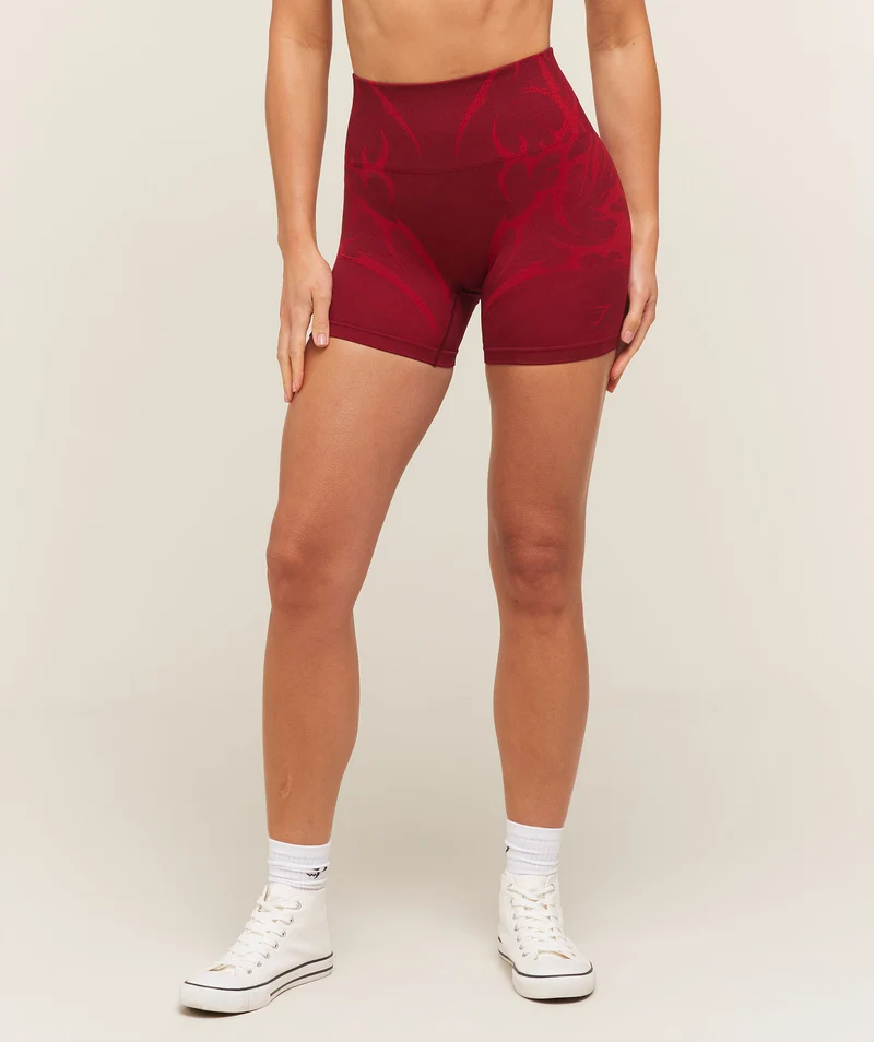 Gymshark Storm Seamless Shorts - Sets Red/Carmine Red
