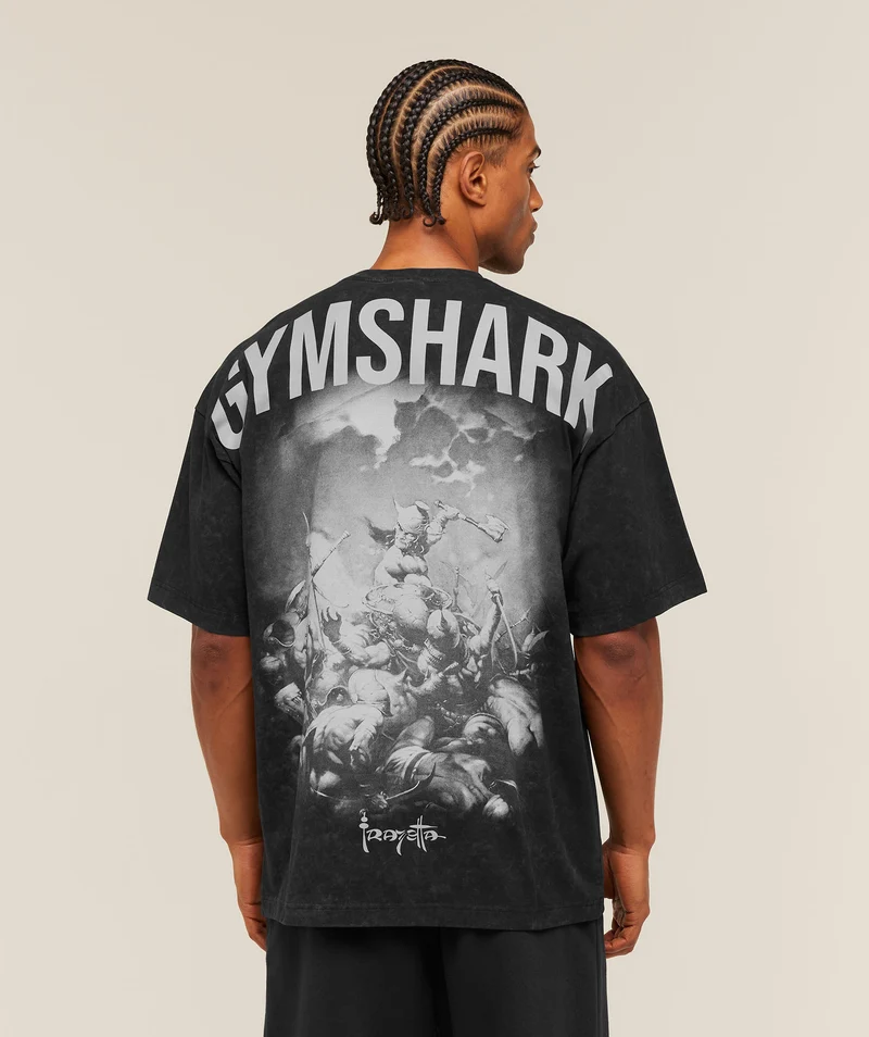 Gymshark x Frazetta Power T-Shirt - Black