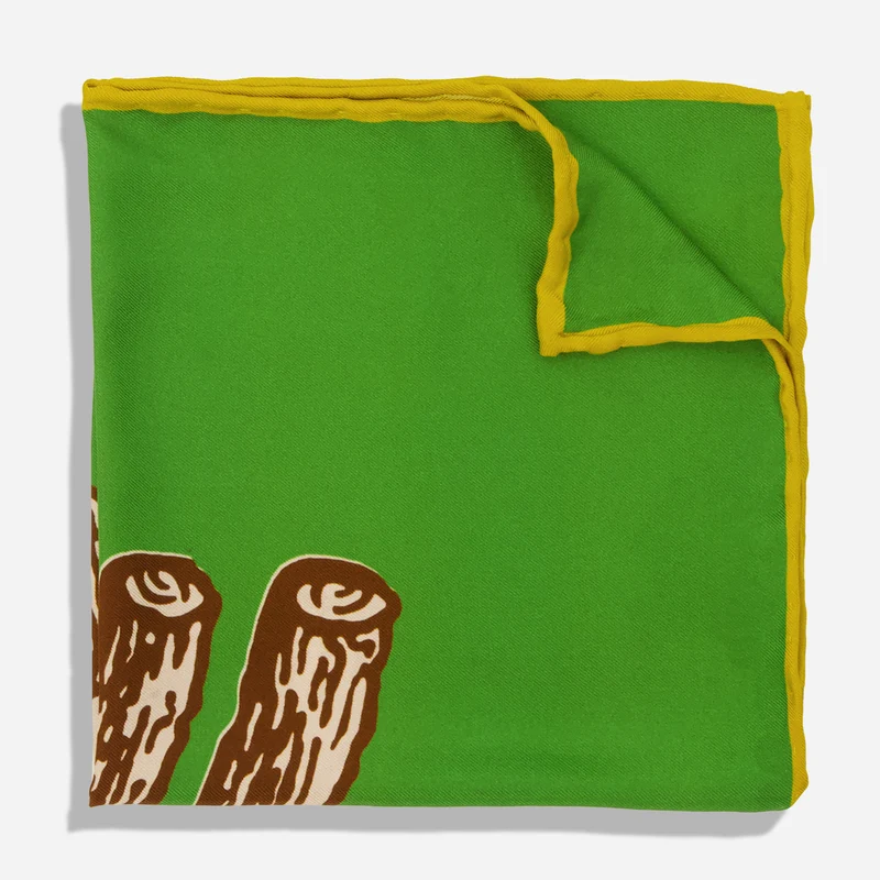 Wandawega Monogram Lily Pad Pocket Square