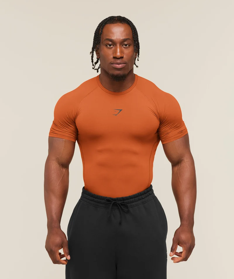 Gymshark Element Baselayer T-Shirt - Nutmeg Orange