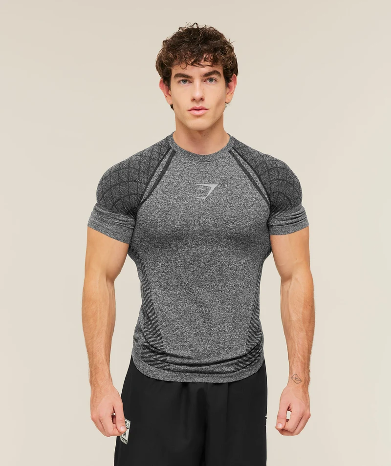 Gymshark Devant Seamless T-Shirt - Black
