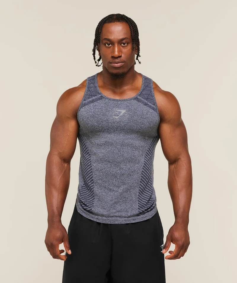 Gymshark Devant Seamless Tank - Heavy Blue