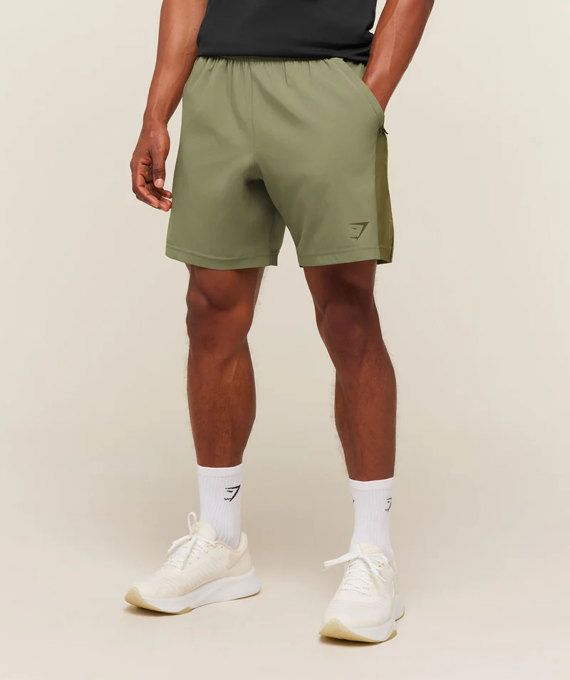 Gymshark Sport 7" Shorts - Grounded Green/Canvas Green