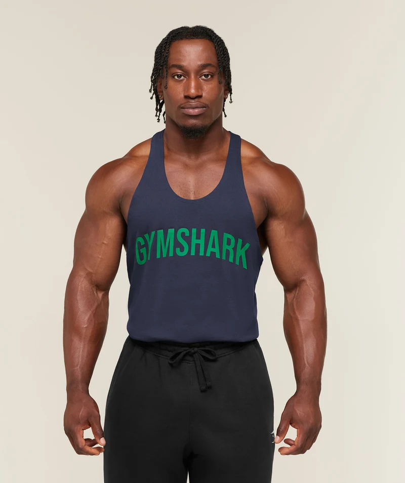 Gymshark Power Stringer - Heavy Blue/Track Green
