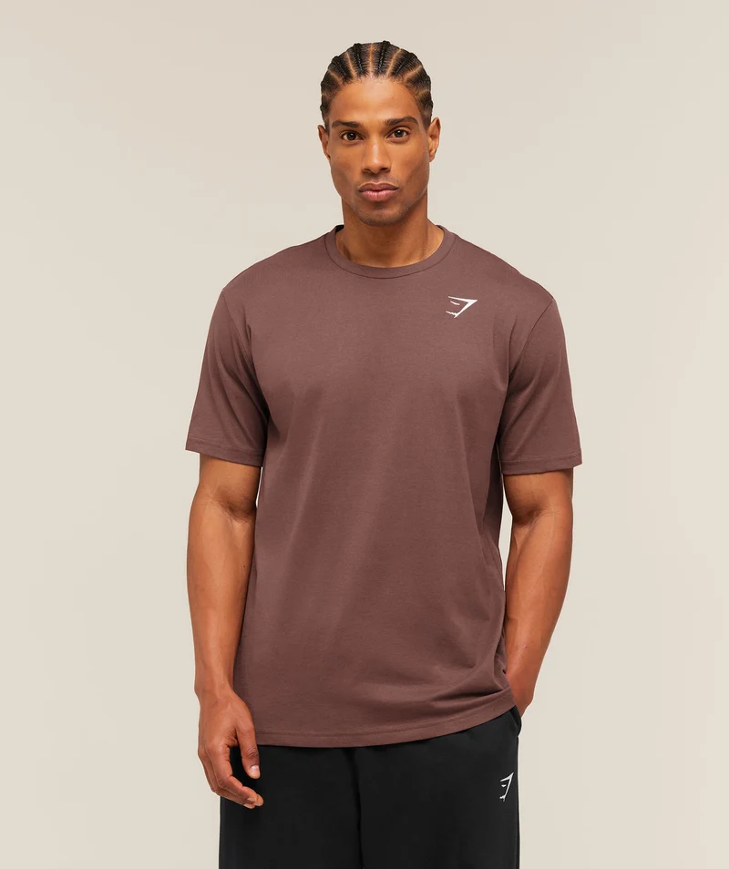 Gymshark Crest T-Shirt - Espresso Brown