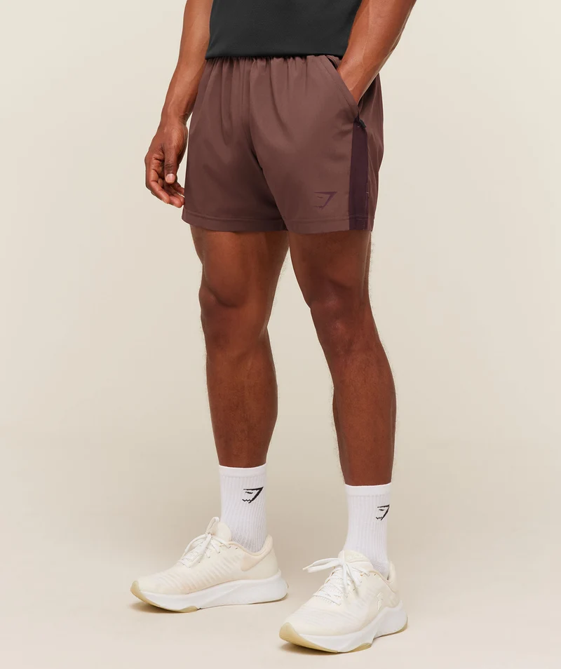 Gymshark Sport 5" Shorts - Espresso Brown/Cherry Purple